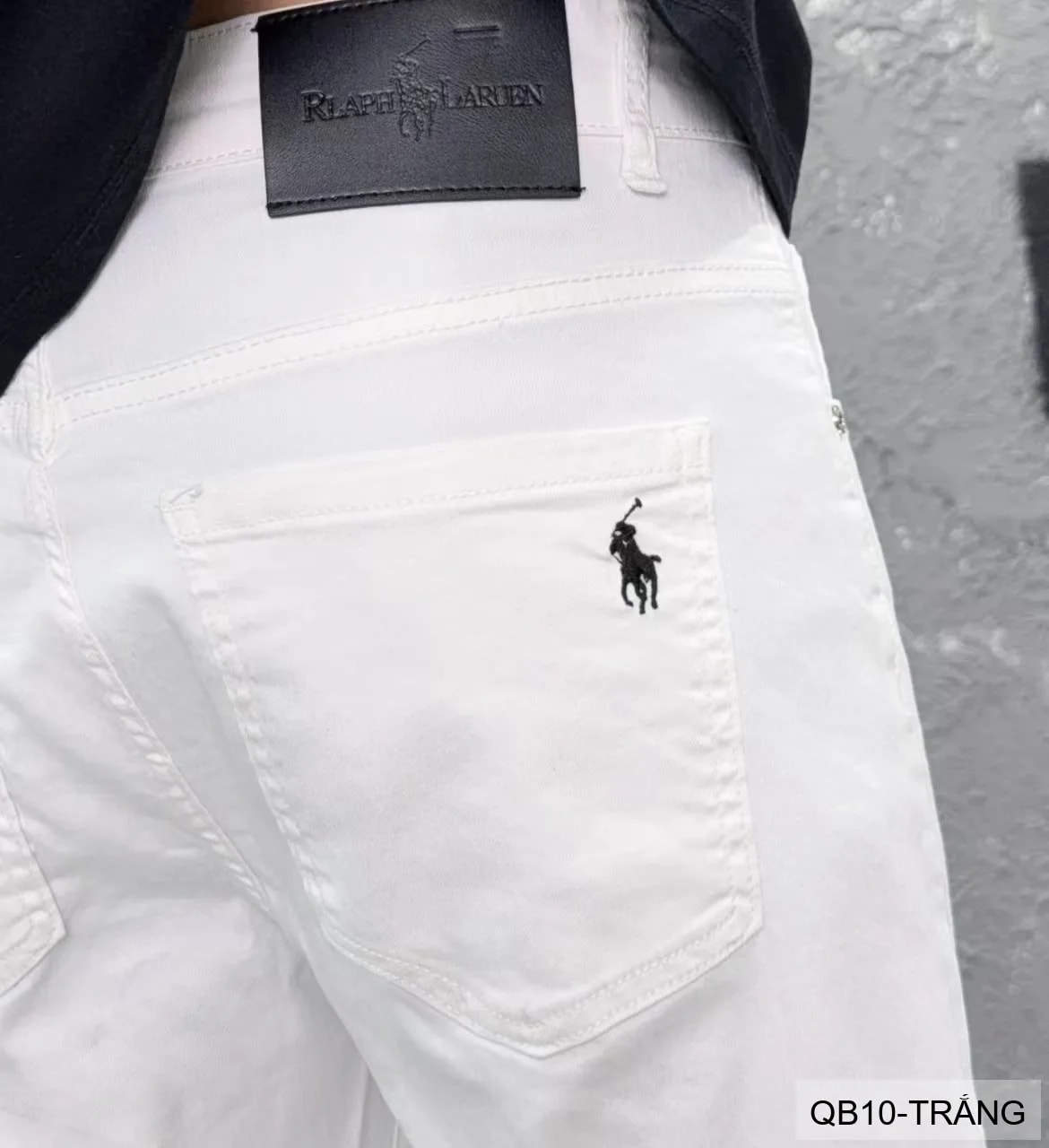QB10 - Quần jeans nam ống nhỏ co giãn, màu trắng đen, phong cách basic mùa thu - ảnh 17