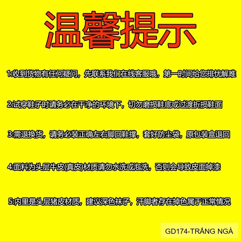 GD174 - Giày thể thao nam da thật màu trắng ngà, kiểu dáng châu Âu thanh lịch, đế cao su êm chân - ảnh 8