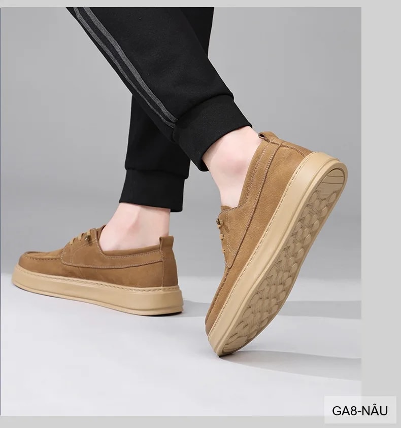 GA8 - Giày nam da thật Lin Sen, mẫu mới 2026, đi làm đi chơi, phong cách casual thanh lịch - ảnh 6