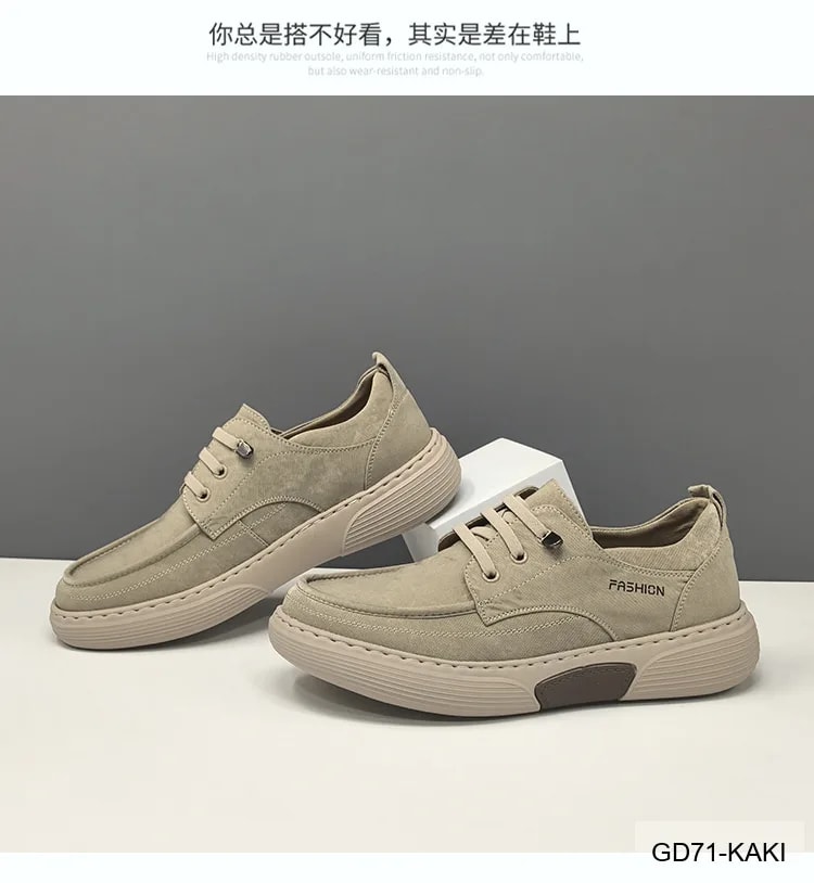 GD71 - Giày nam casual thoáng khí chất liệu lụa băng, đế cao su êm ái, phong cách châu Âu trẻ trung - ảnh 6