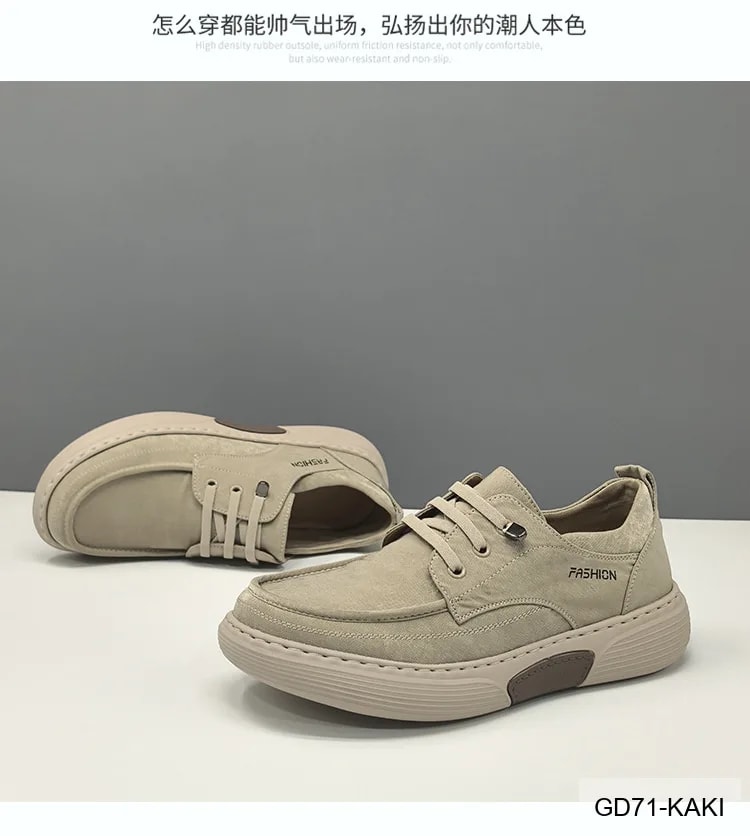 GD71 - Giày nam casual thoáng khí chất liệu lụa băng, đế cao su êm ái, phong cách châu Âu trẻ trung - ảnh 5