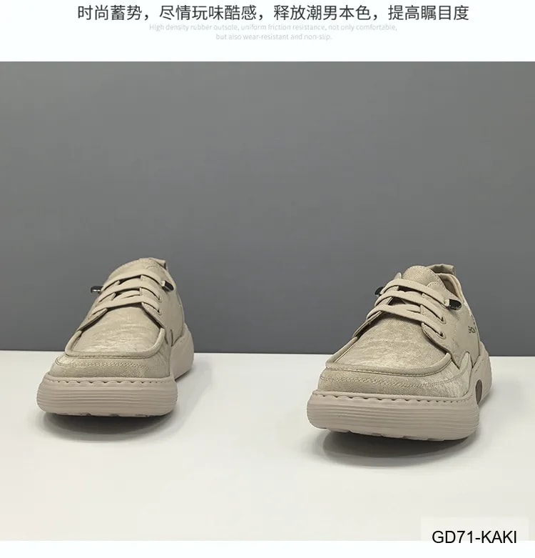 GD71 - Giày nam casual thoáng khí chất liệu lụa băng, đế cao su êm ái, phong cách châu Âu trẻ trung - ảnh 7
