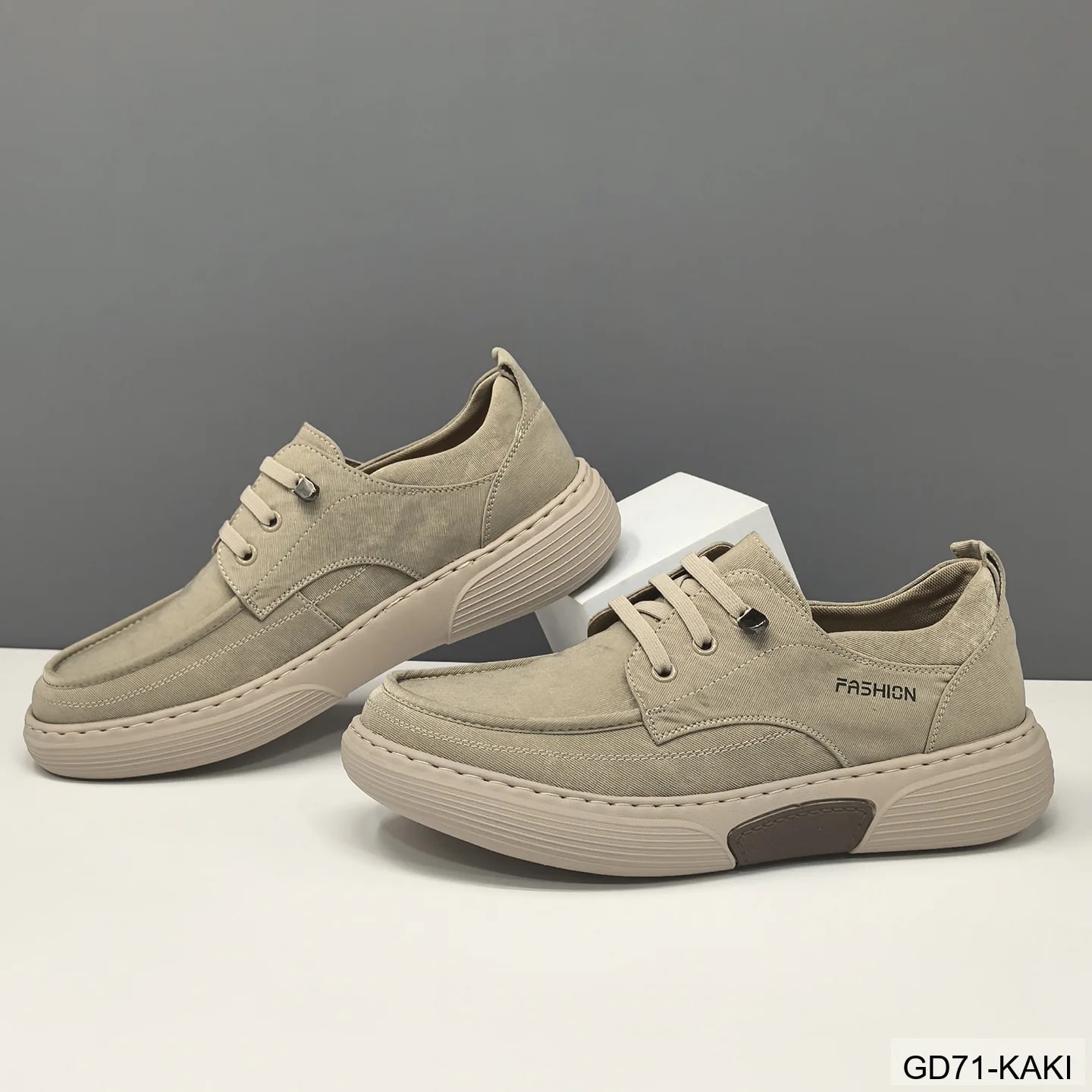 GD71 - Giày nam casual thoáng khí chất liệu lụa băng, đế cao su êm ái, phong cách châu Âu trẻ trung - ảnh 3