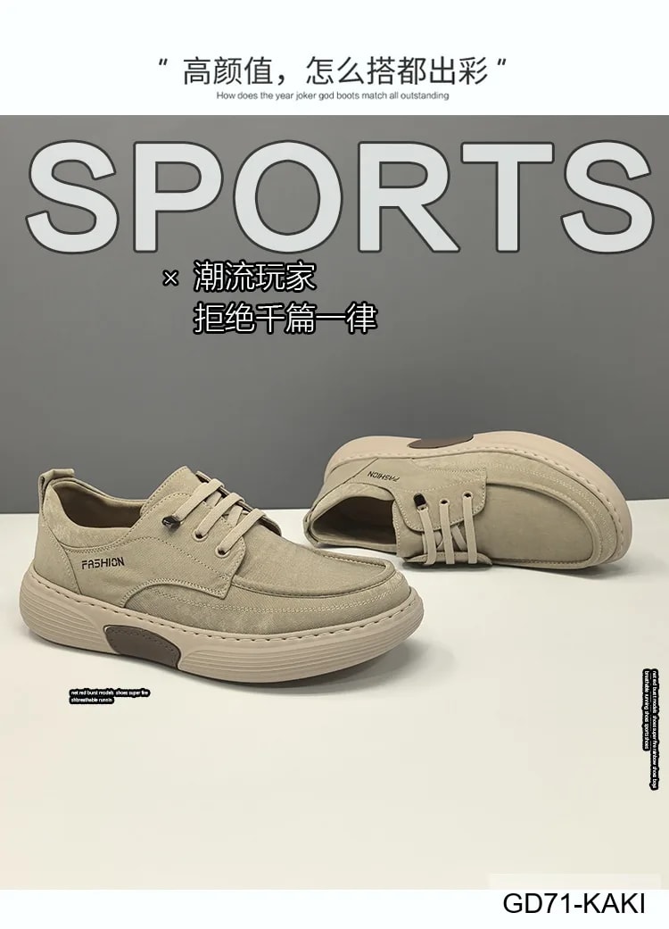 GD71 - Giày nam casual thoáng khí chất liệu lụa băng, đế cao su êm ái, phong cách châu Âu trẻ trung - ảnh 8