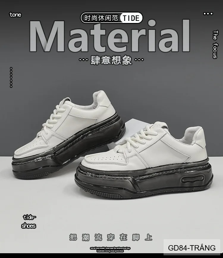 GD84 - Giày nam da bò thật đế dày kiểu dad shoes thời trang, thoáng khí, tăng chiều cao - ảnh 12