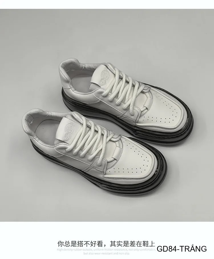 GD84 - Giày nam da bò thật đế dày kiểu dad shoes thời trang, thoáng khí, tăng chiều cao - ảnh 8