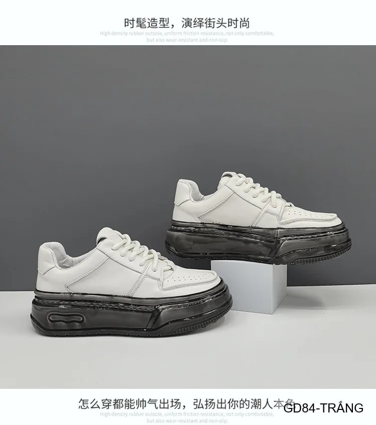 GD84 - Giày nam da bò thật đế dày kiểu dad shoes thời trang, thoáng khí, tăng chiều cao - ảnh 7