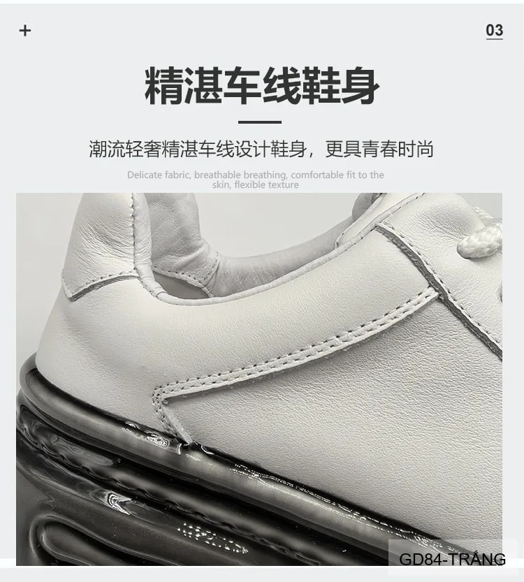 GD84 - Giày nam da bò thật đế dày kiểu dad shoes thời trang, thoáng khí, tăng chiều cao - ảnh 15
