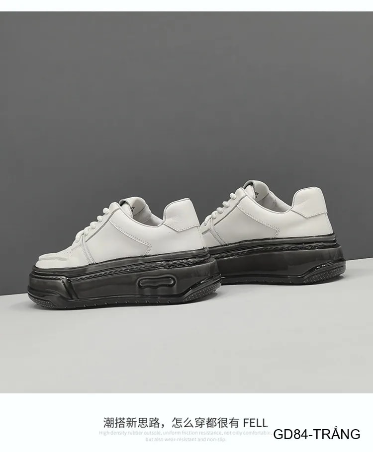 GD84 - Giày nam da bò thật đế dày kiểu dad shoes thời trang, thoáng khí, tăng chiều cao - ảnh 9