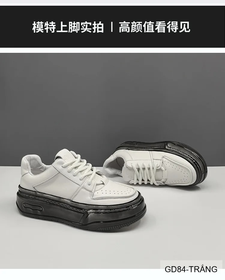 GD84 - Giày nam da bò thật đế dày kiểu dad shoes thời trang, thoáng khí, tăng chiều cao - ảnh 6