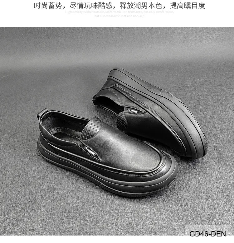 GD46 - Giày Nam Da Bò Đen Đế Dày Phong Cách Thời Trang - ảnh 17