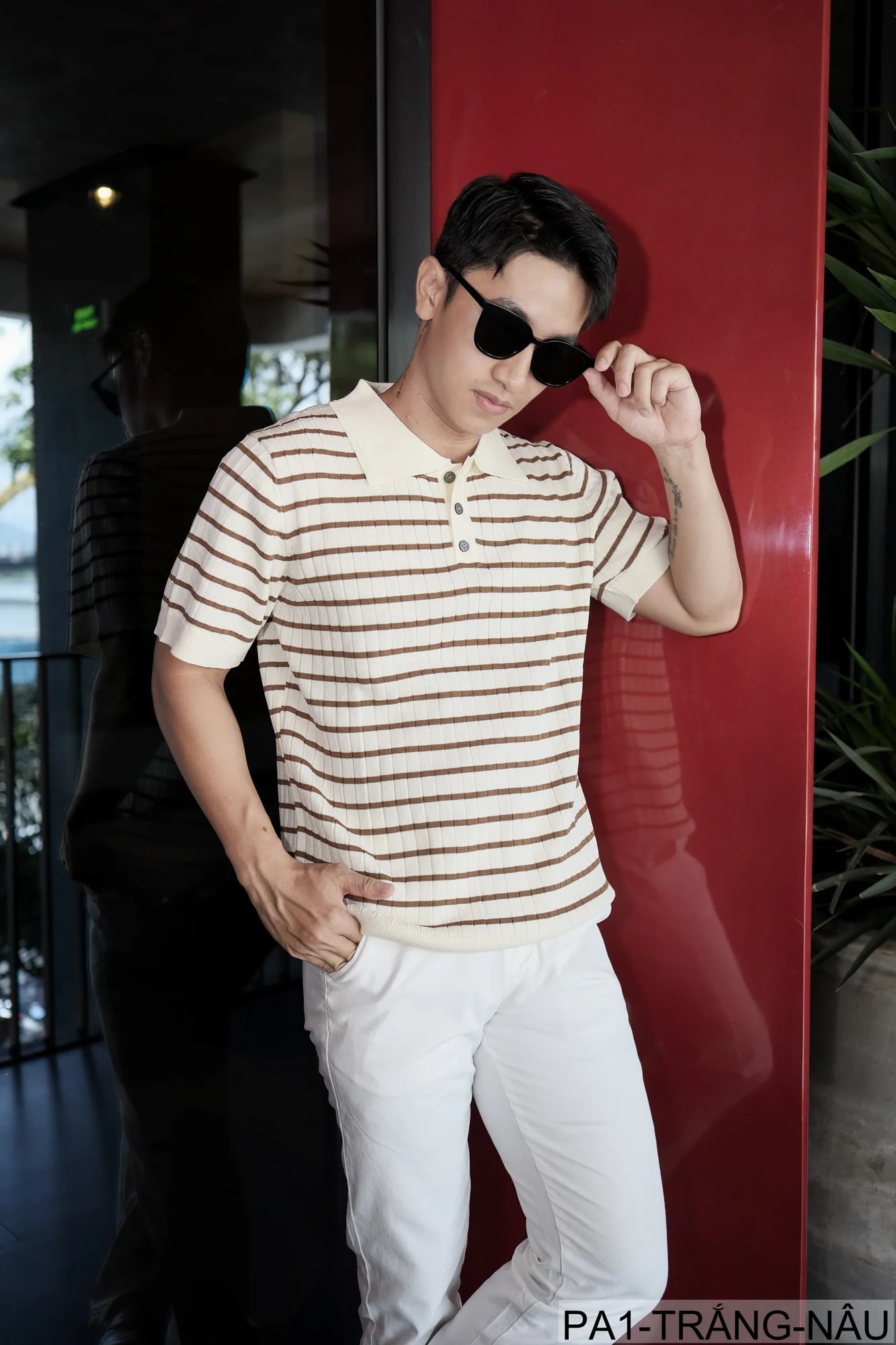 PA1 - Áo Polo Nam Kẻ Sọc Dáng Rộng Phong Cách Hàn Quốc Mùa Hè - video 1