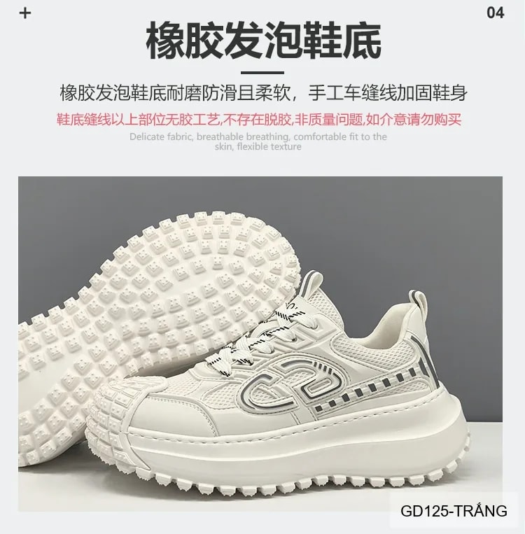 GD125 - Giày thể thao nam đế dày thoáng khí phong cách dad shoes thời thượng - ảnh 14