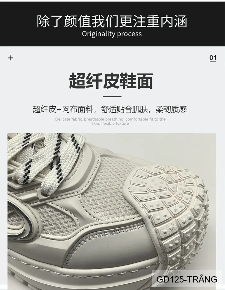 GD125 - Giày thể thao nam đế dày thoáng khí phong cách dad shoes thời thượng - ảnh 11