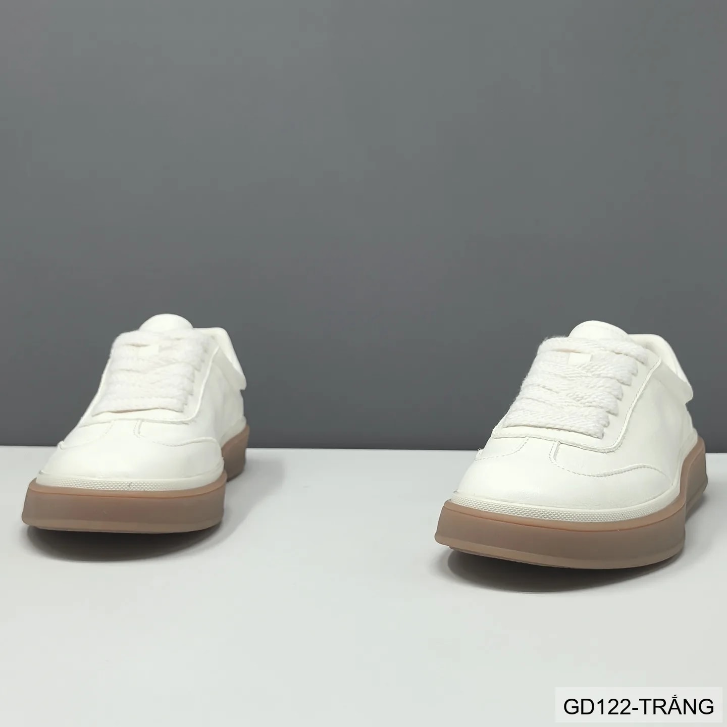 GD122 - Giày thể thao nam da thật trắng, kiểu dáng châu Âu, thoáng khí, đế cao su êm ái - ảnh 6