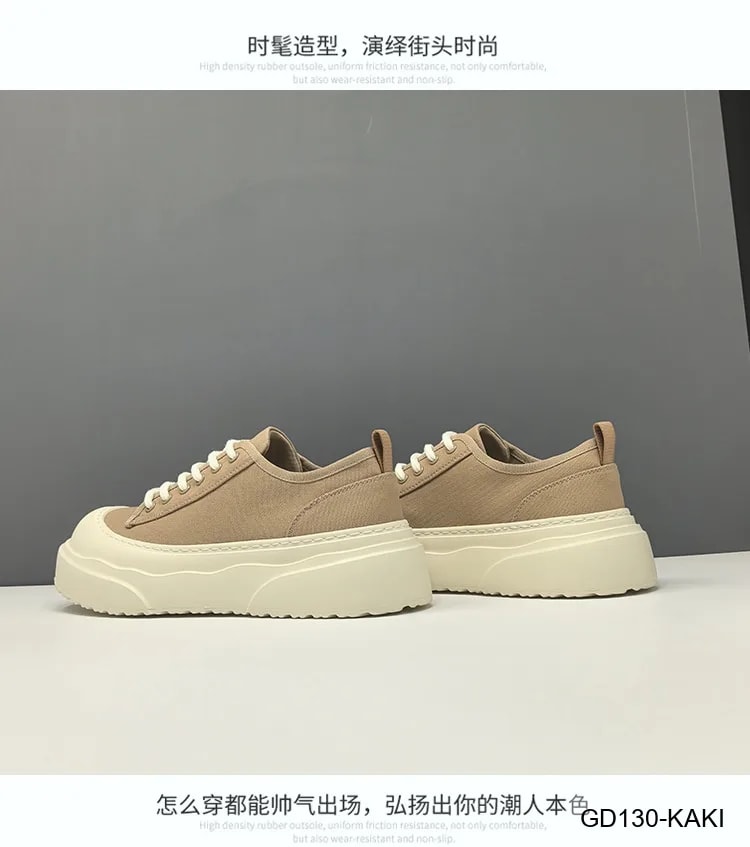 GD130 - Giày vải nam đế dày tăng chiều cao, thoáng khí, phong cách casual châu Âu - ảnh 7