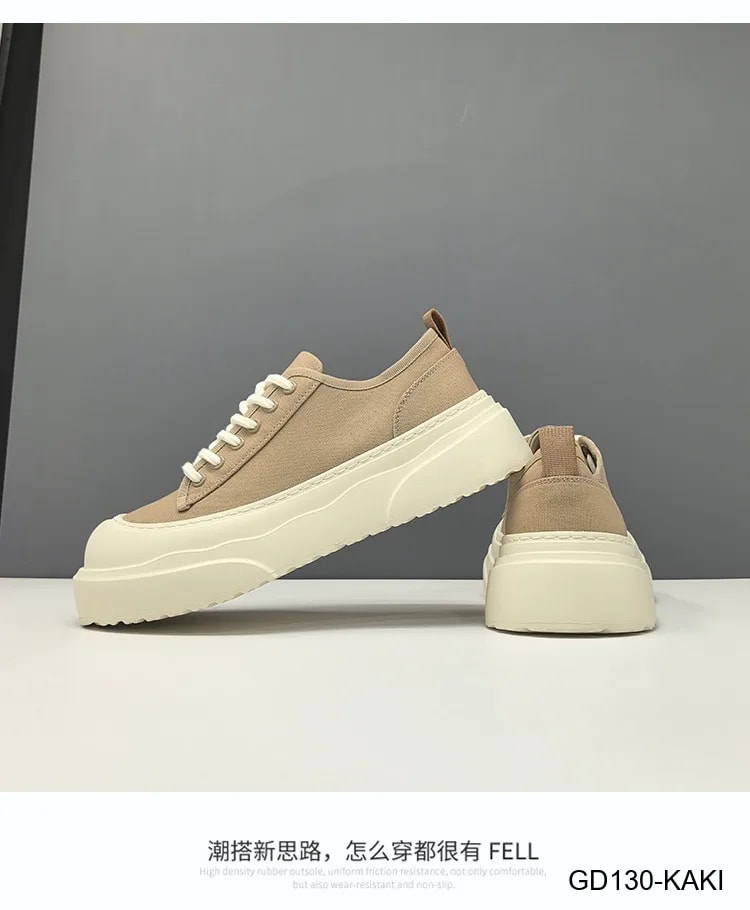GD130 - Giày vải nam đế dày tăng chiều cao, thoáng khí, phong cách casual châu Âu - ảnh 9
