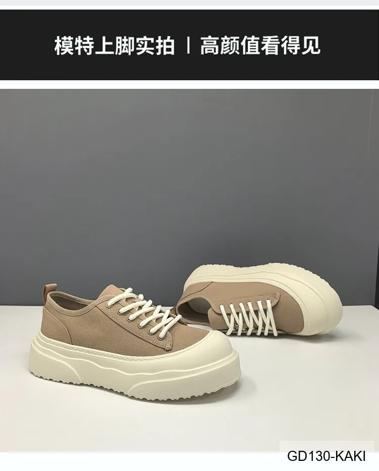 GD130 - Giày vải nam đế dày tăng chiều cao, thoáng khí, phong cách casual châu Âu - ảnh 6