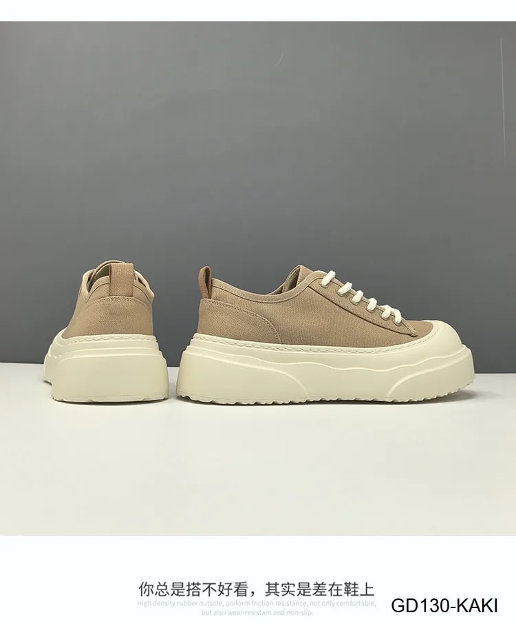 GD130 - Giày vải nam đế dày tăng chiều cao, thoáng khí, phong cách casual châu Âu - ảnh 8