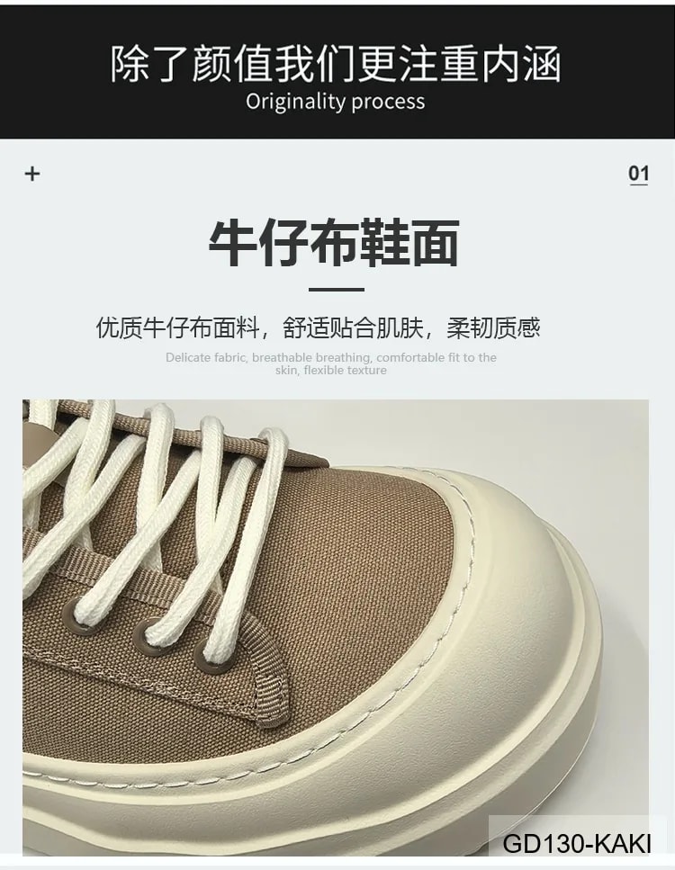 GD130 - Giày vải nam đế dày tăng chiều cao, thoáng khí, phong cách casual châu Âu - ảnh 14