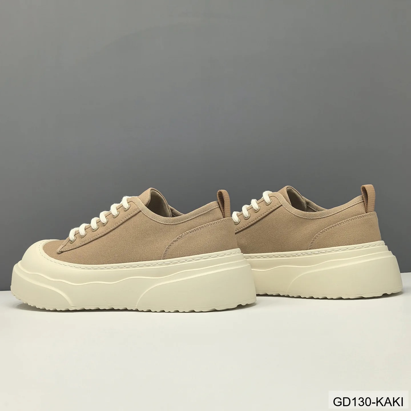 GD130 - Giày vải nam đế dày tăng chiều cao, thoáng khí, phong cách casual châu Âu - ảnh 4