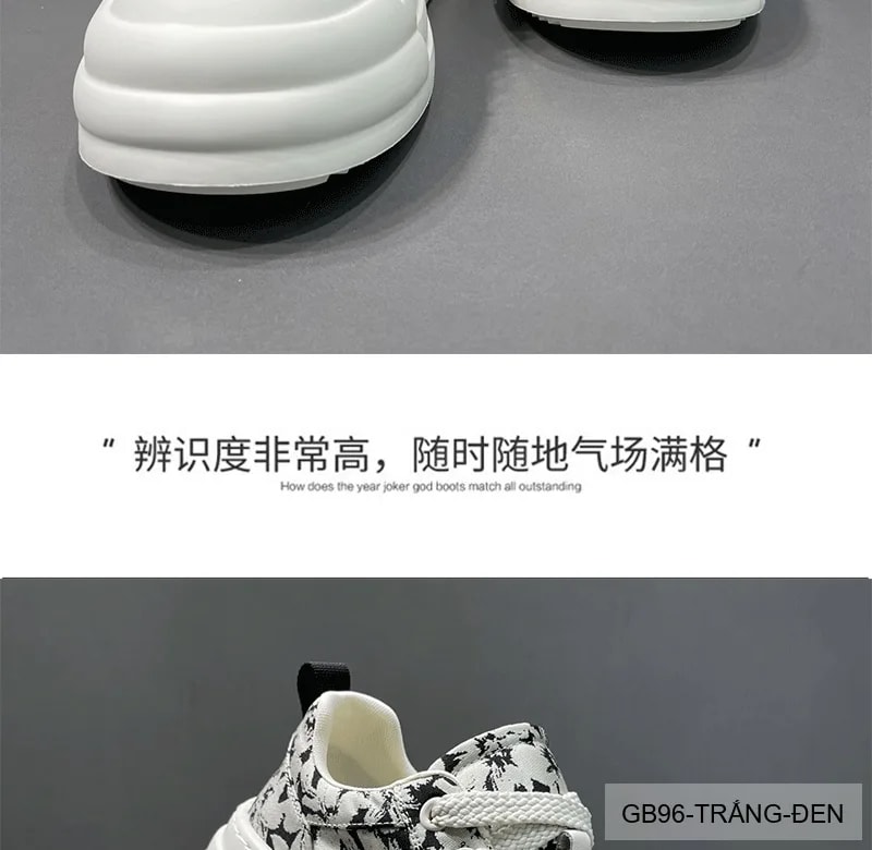 GB96 - Giày nam thời trang đế dày tăng chiều cao, vải thoáng khí, phong cách đường phố - ảnh 15