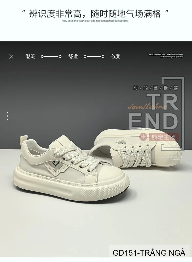 GD151 - Giày nam casual đế xuồng tăng chiều cao, thoáng khí phong cách châu Âu - ảnh 9