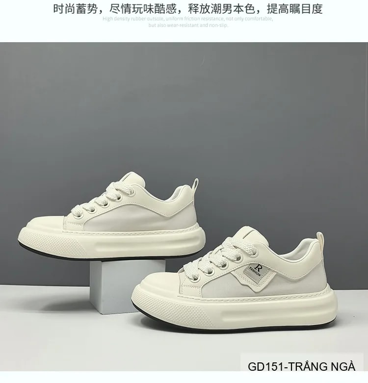 GD151 - Giày nam casual đế xuồng tăng chiều cao, thoáng khí phong cách châu Âu - ảnh 8