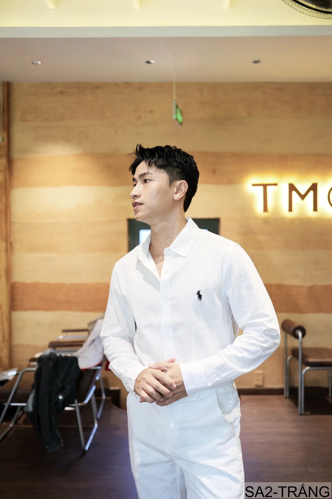 SA2 - Áo sơ mi nam dài tay thêu logo nhỏ, chất cotton mềm mại, dáng rộng thoải mái, phong cách Nhật Bản - ảnh 11