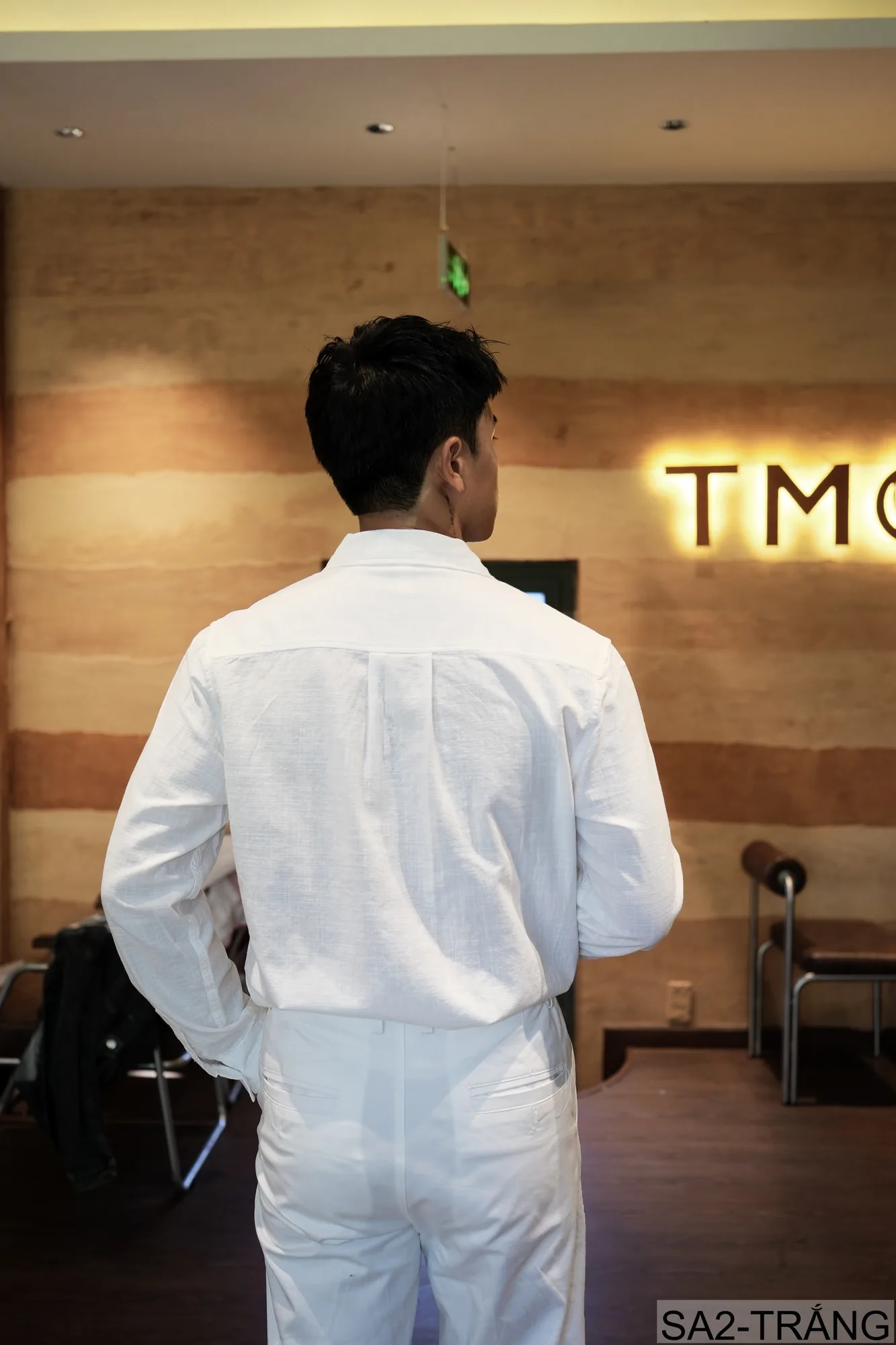 SA2 - Áo sơ mi nam dài tay thêu logo nhỏ, chất cotton mềm mại, dáng rộng thoải mái, phong cách Nhật Bản - ảnh 6