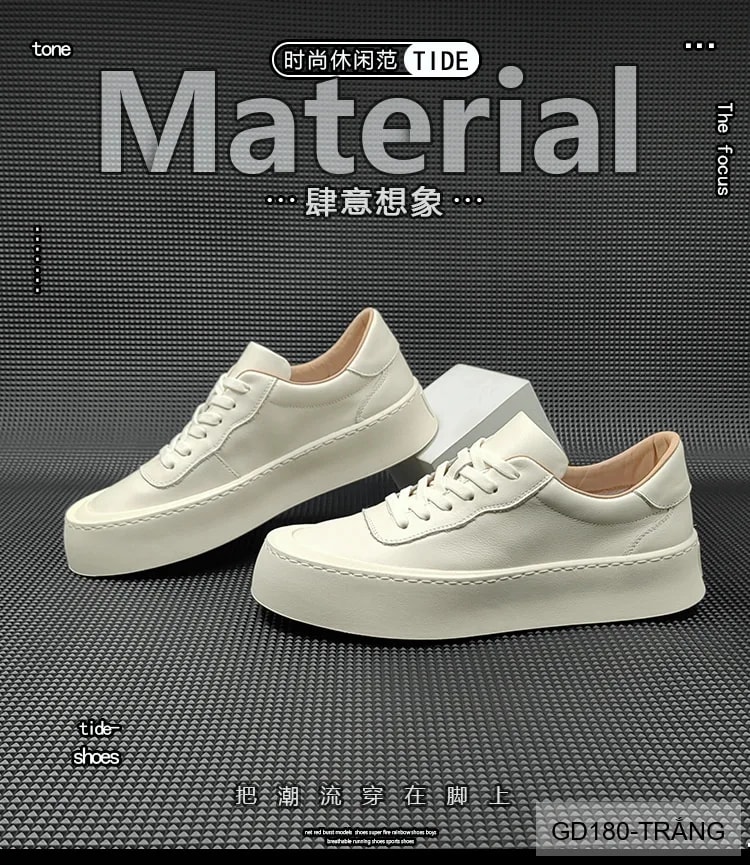GD180 - Giày Thể Thao Nam Đế Dày Phong Cách Retro Da Bò Thoáng Khí - ảnh 10