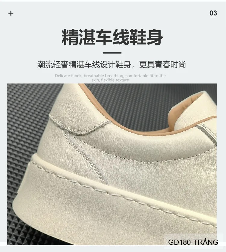 GD180 - Giày Thể Thao Nam Đế Dày Phong Cách Retro Da Bò Thoáng Khí - ảnh 13