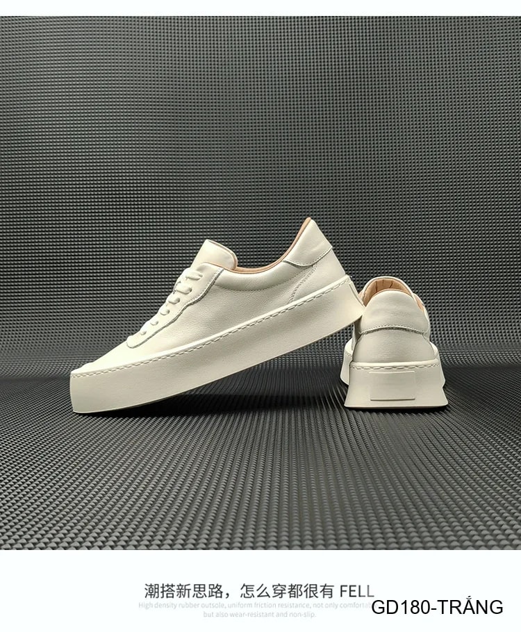 GD180 - Giày Thể Thao Nam Đế Dày Phong Cách Retro Da Bò Thoáng Khí - ảnh 9