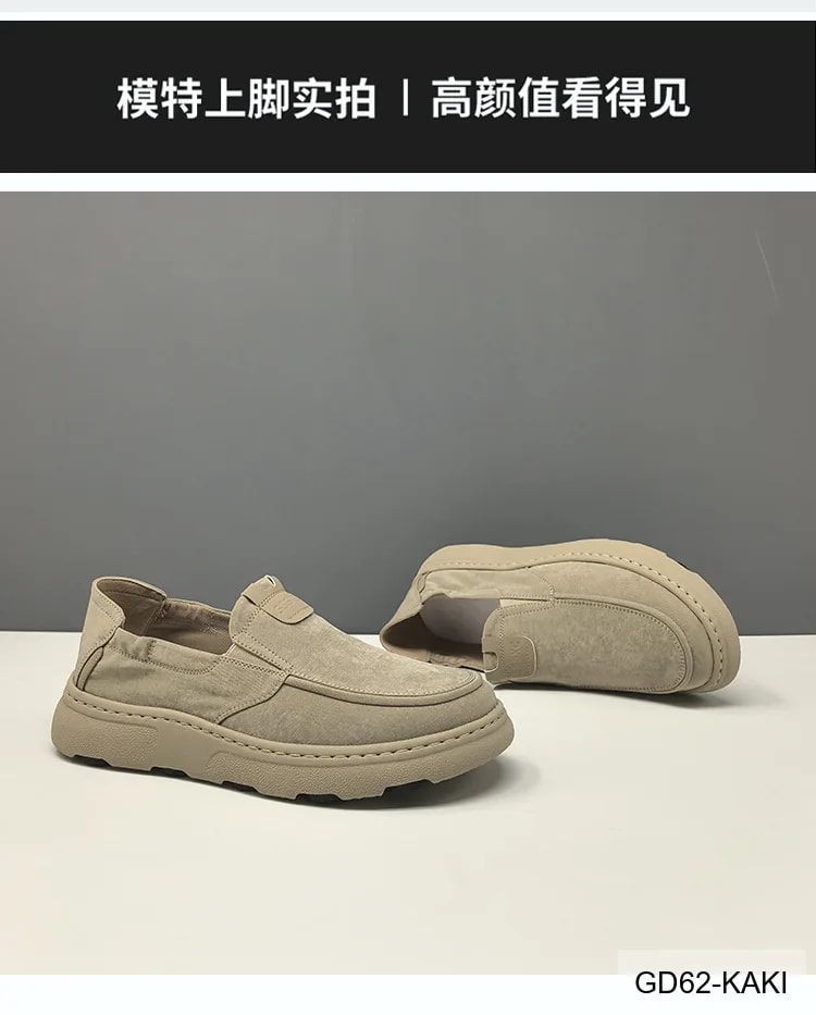 GD62 - Giày nam lười đế dày thoáng khí, tăng chiều cao nhẹ, phong cách đơn giản thời thượng - ảnh 6