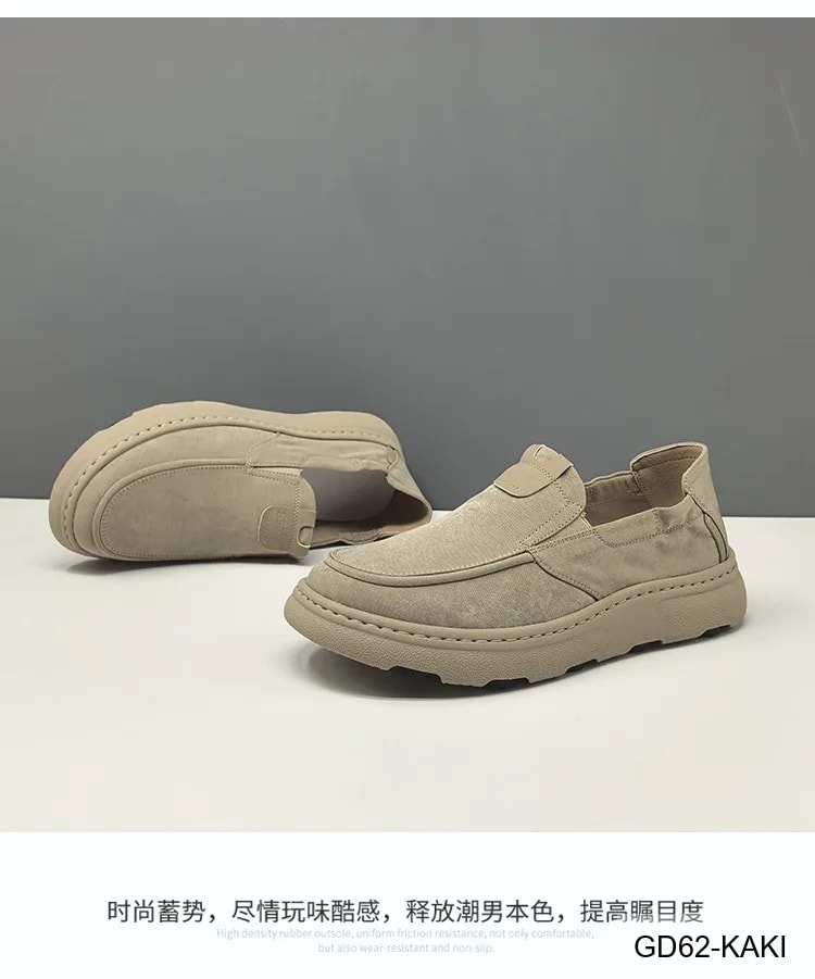 GD62 - Giày nam lười đế dày thoáng khí, tăng chiều cao nhẹ, phong cách đơn giản thời thượng - ảnh 10