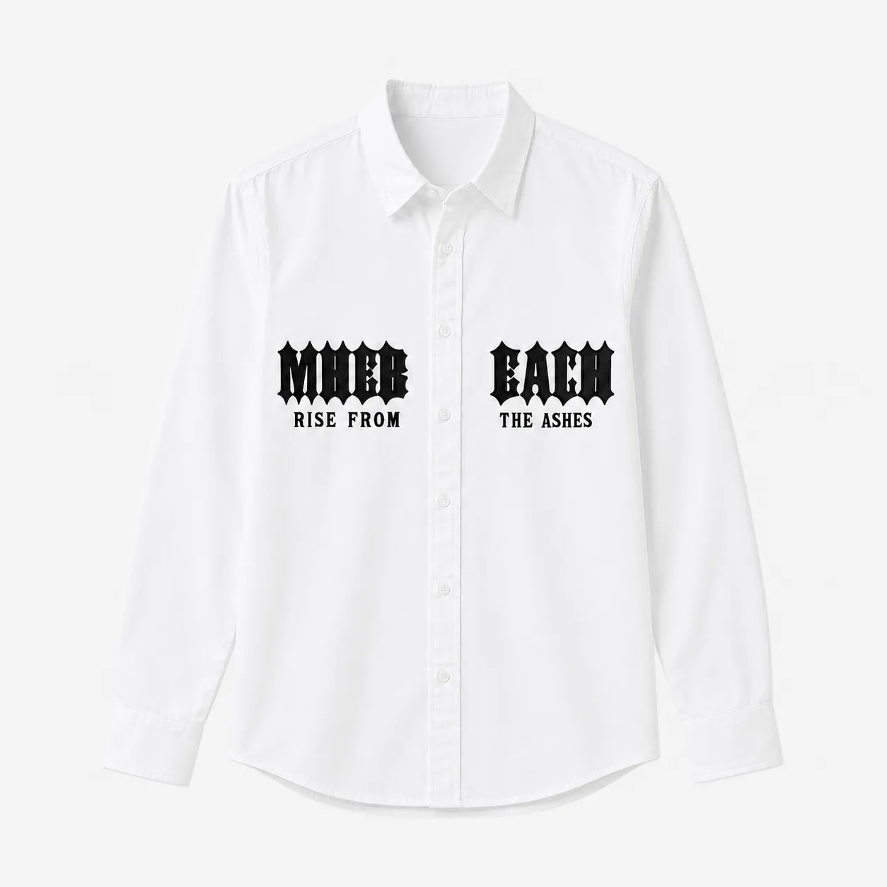 SA11 - Áo sơ mi nam dài tay họa tiết chữ phong cách Nhật Bản, chất cotton mềm mại, dáng rộng thoải mái