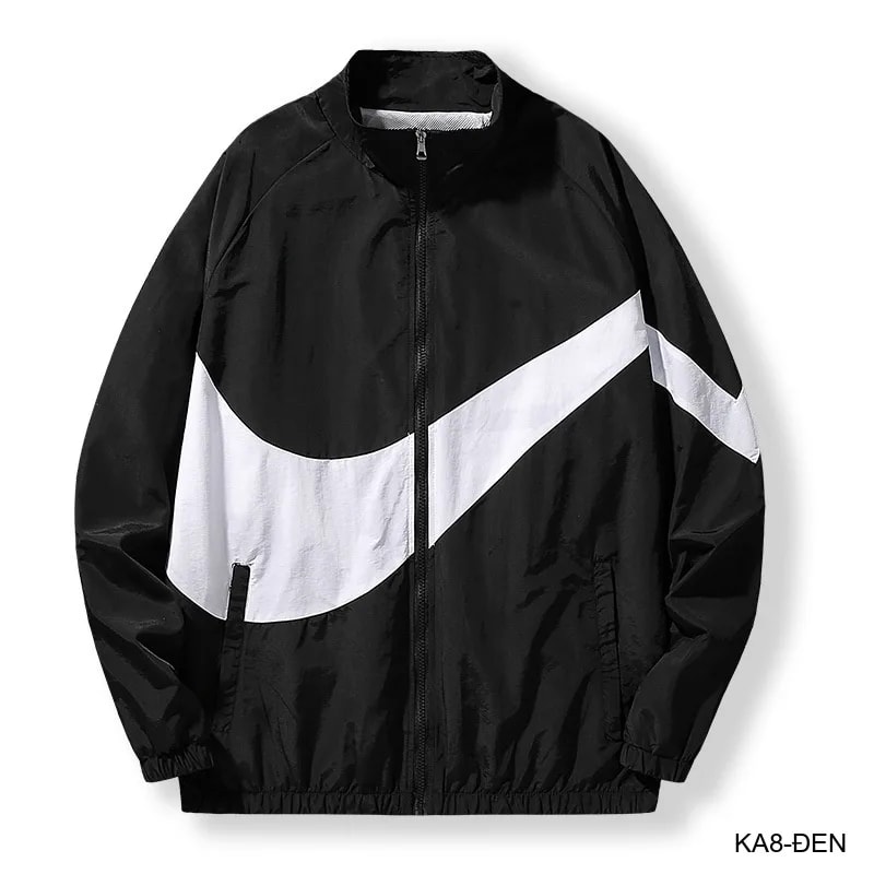 KA8 - Áo khoác nam thể thao phối màu năng động, chất polyester thoáng mát, dáng regular fit