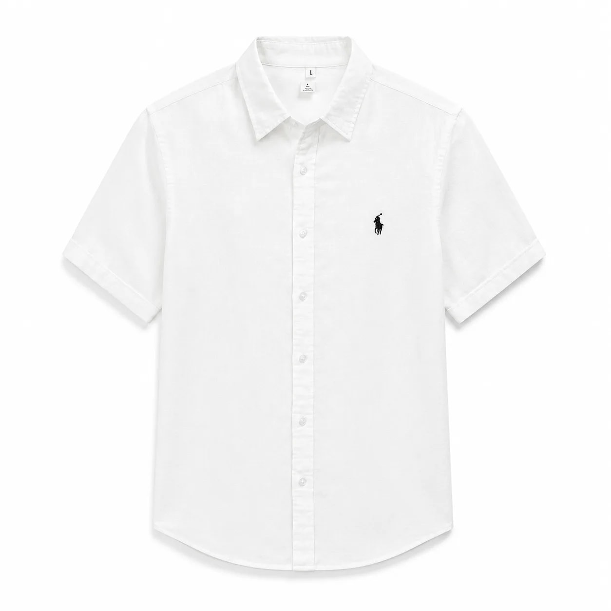 SB20 - Áo sơ mi nam tay ngắn phong cách Nhật, chất cotton thoáng mát, thêu logo nhỏ, dáng rộng thoải mái