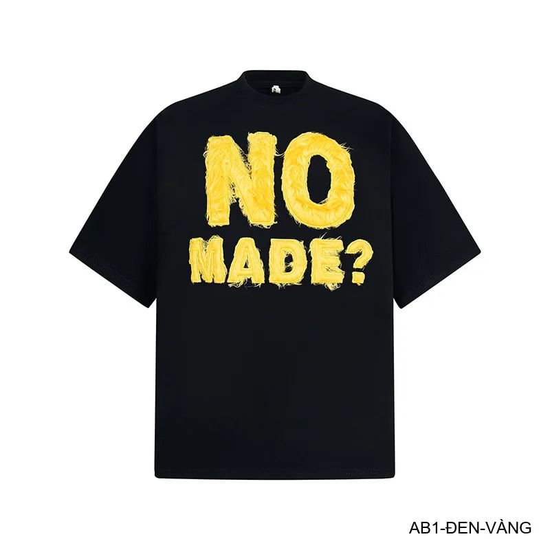 AB1 - Áo phông nam nữ unisex cổ tròn tay ngắn họa tiết NO MADE? phong cách streetwear mùa hè