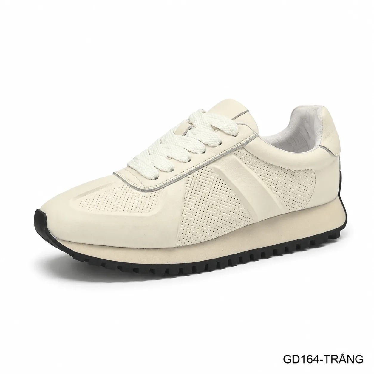 GD164 - Giày thể thao nam đế dày da bò phong cách retro, tăng chiều cao, thoáng khí